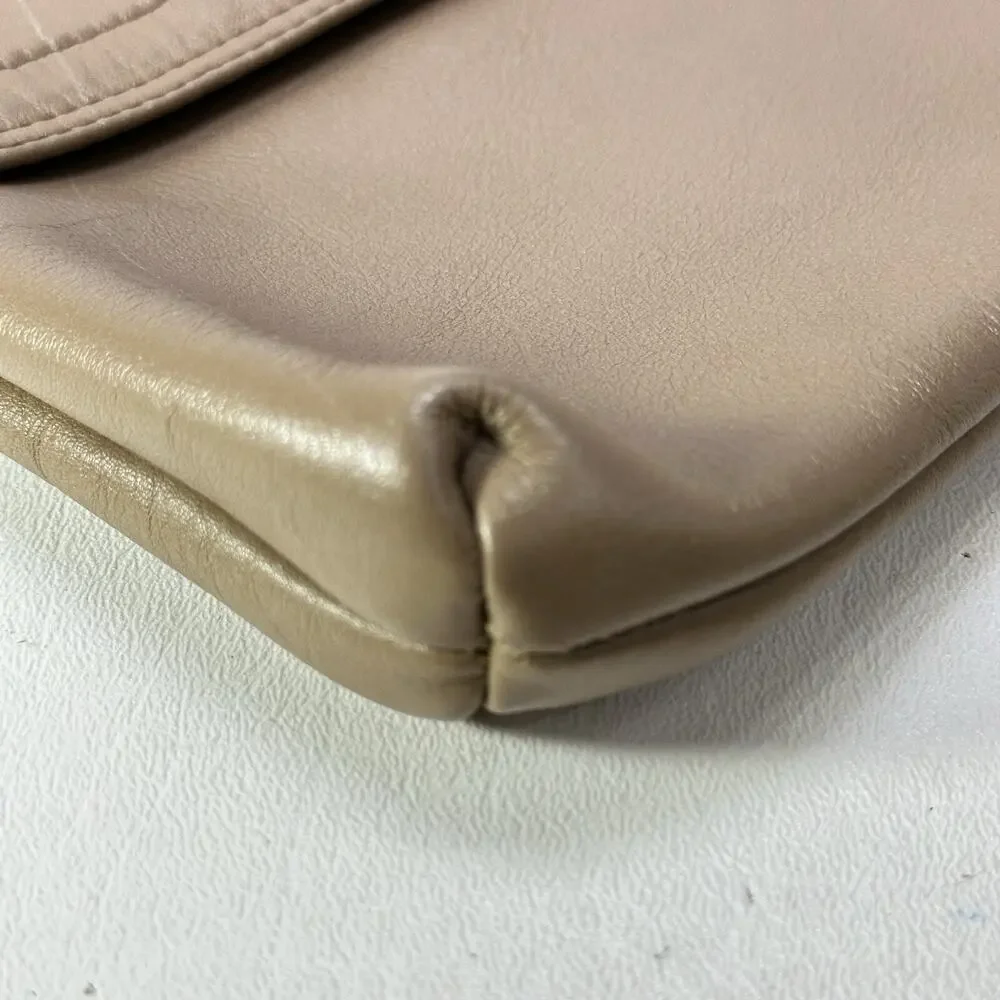 Vtg B Young Handbag Women S Brown Leather Envelope Clutch Purse Shoulder Bag